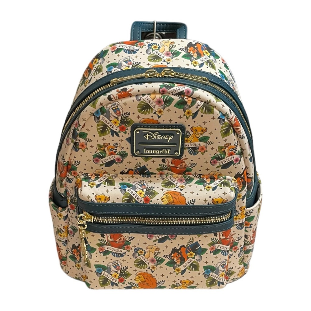NEW Loungefly Exclusive Disney Lion King Tattoo Mini Backpack NEW WITH TAGS - Picture 5 of 16